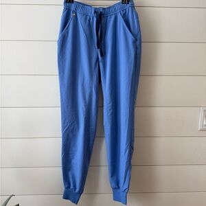 FIGS Zamora Jogger Scrub Pants Ceil Blue XS Technical Collection Medical Scrubs